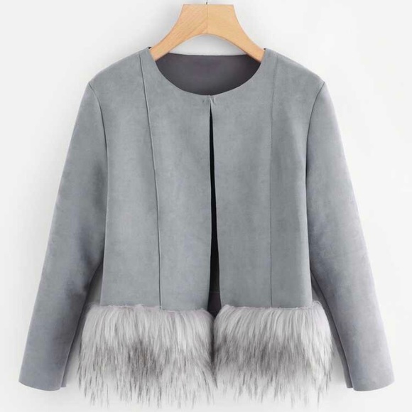 SHEIN Jackets & Blazers - NWT size Large Faux Suede and Far Jacket